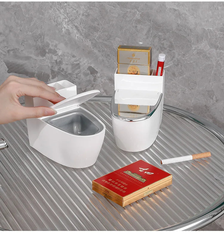 Ashtray Wall-Mounted Lockable Lid Removable & Washable