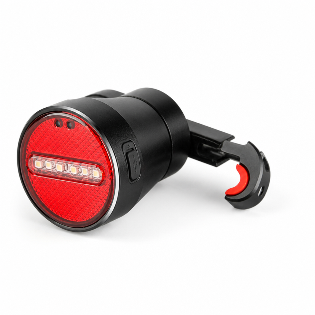 Automatic Brake & Ambient-Light Sensors USB-Rechargeable Bicycle Tail Light