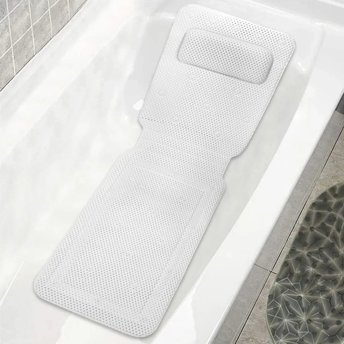 Bath Cushion Full-Body Support 30 Suction Cups