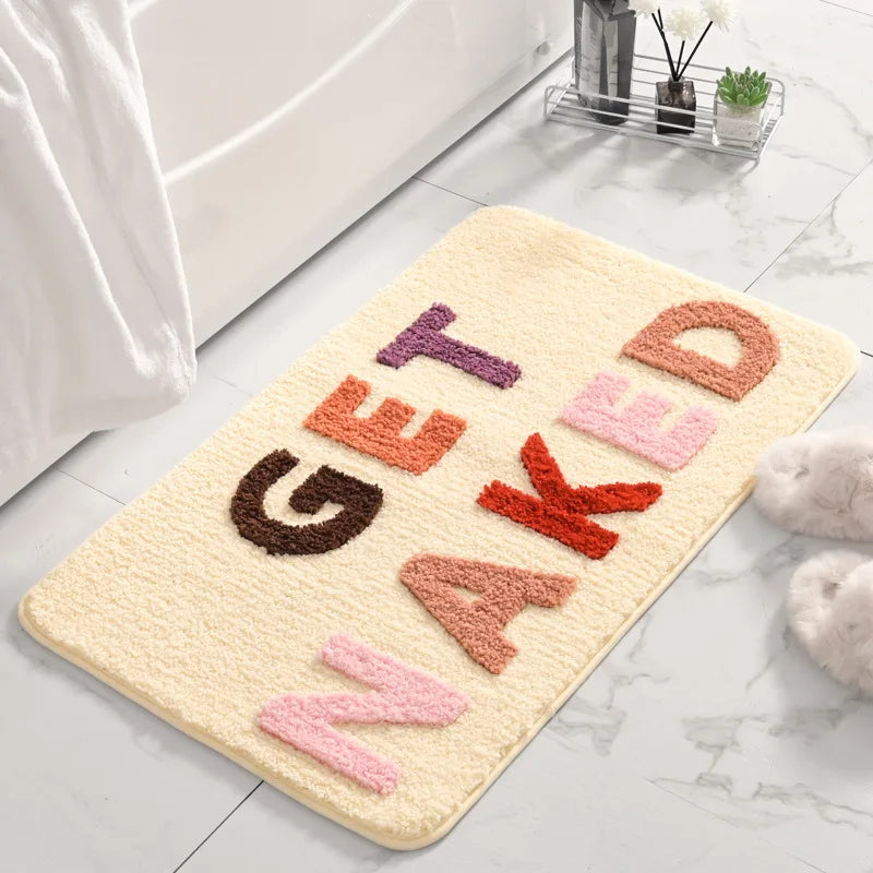 Bath Mat Plush Microfiber Anti-Slip Machine Washable