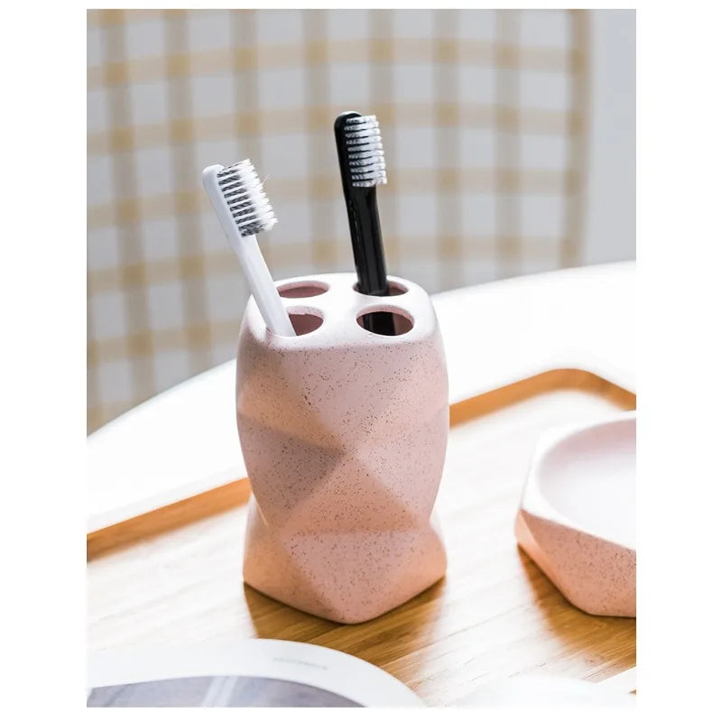 Bathroom Accessory Set Ceramic Scandinavian Minimalist