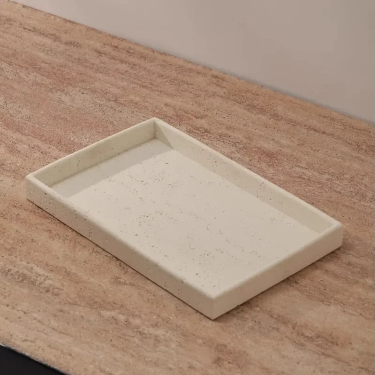 Bathroom Accessory Set Genuine Travertine Four Piece