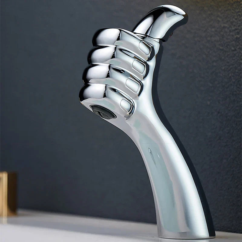 Bathroom Faucet Open Waterfall Solid Brass