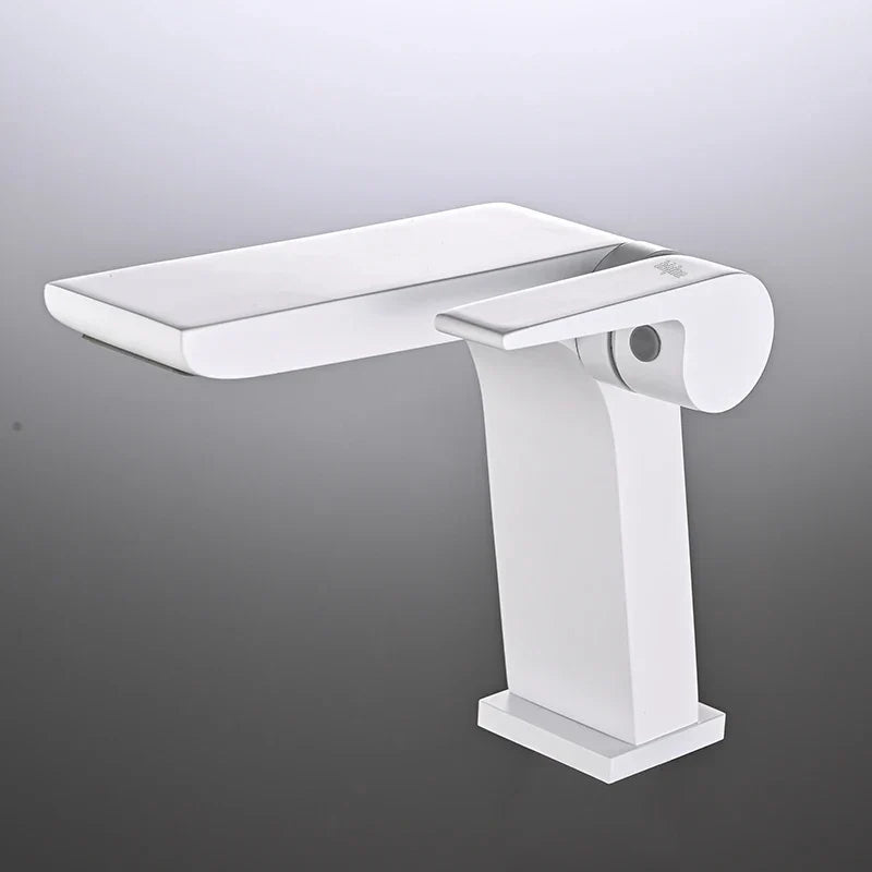 Bathroom Faucet Open Waterfall Solid Brass