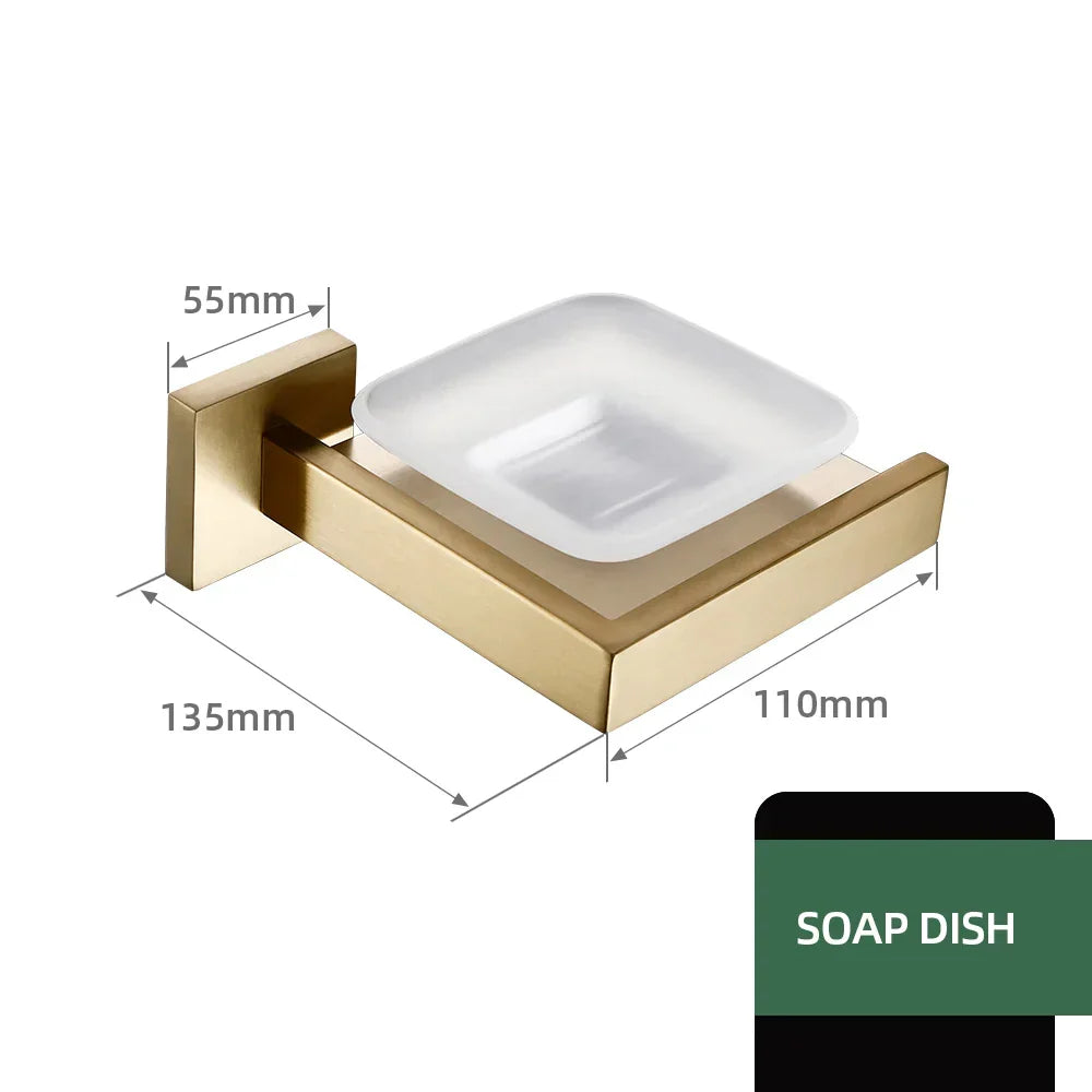 Bathroom Hardware Set Stainless Steel Brushed Matte