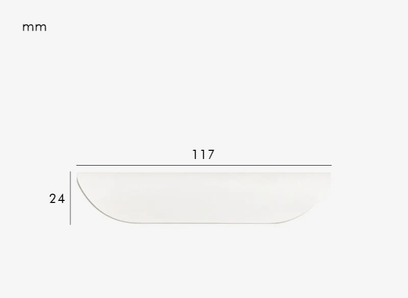Cabinet & Drawer Pull Solid Brass Curved Shell