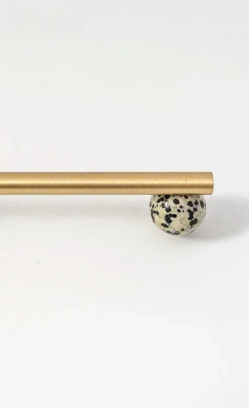 Cabinet Handles & Knobs Solid Brass Marble Accent