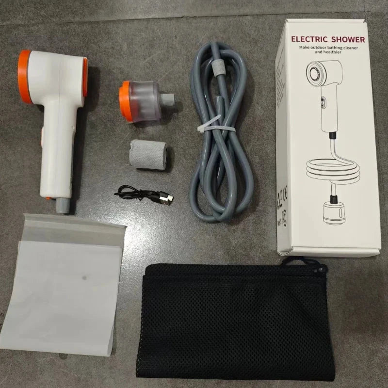 Camping Shower Rechargeable Rainfall 90-Min Run Time