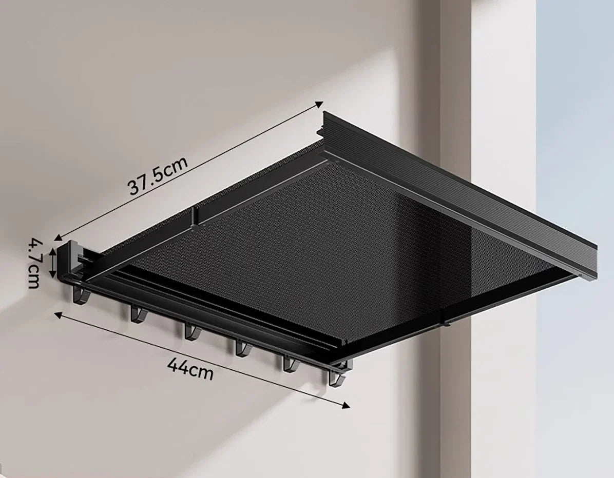 Coat & Hat Rack Wall-Mounted Foldable Anodized Aluminum