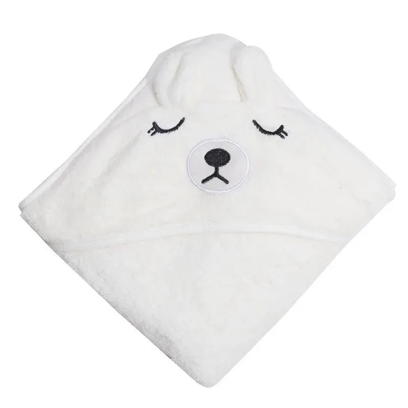 Hooded Baby Towel Ultra-Soft Coral Fleece Quick-Drying Machine Washable