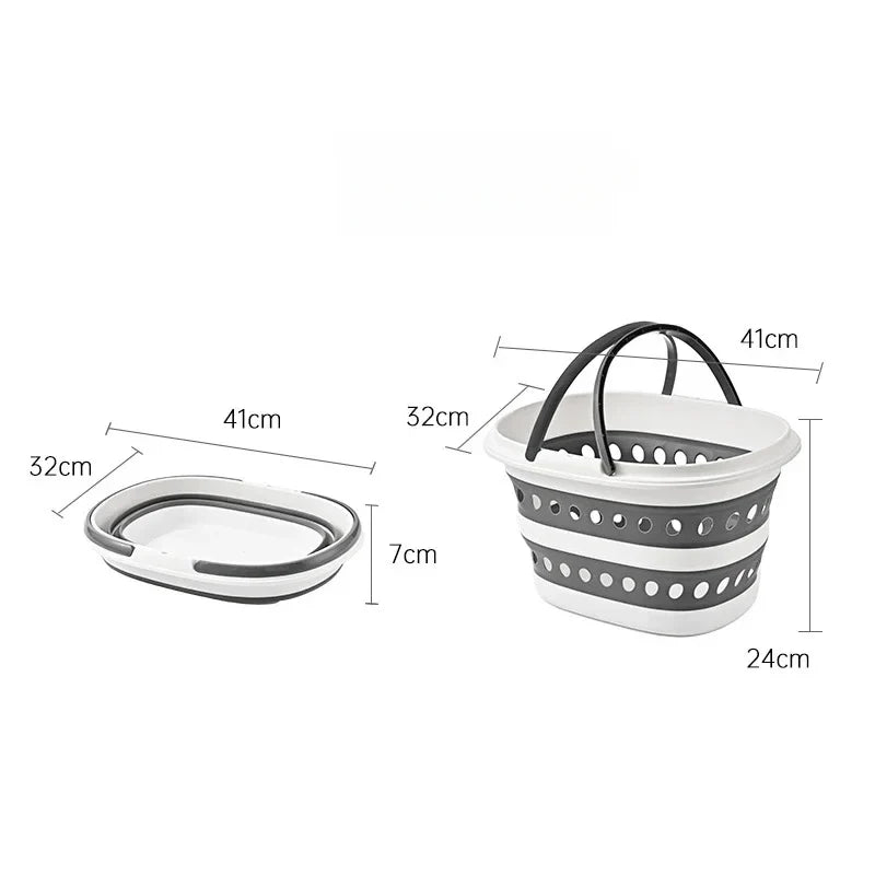 Laundry Basket Collapsible Space-Saving Durable ABS