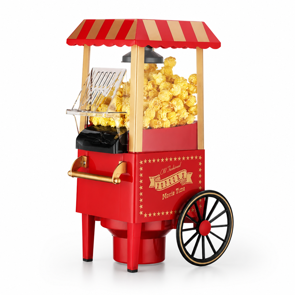 Mini Popcorn Maker Compact Space Saving Removable Parts & Easy Clean