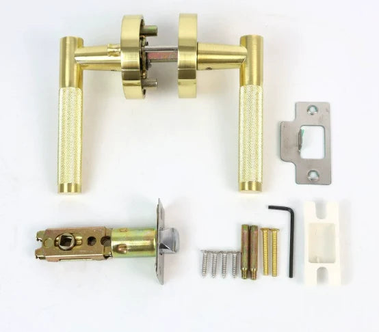 Privacy Door Lever Knurled Handle Keyless Lock
