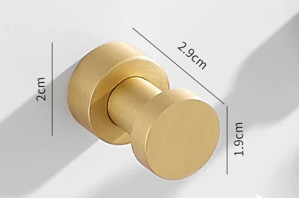 Self-Adhesive Wall Hook Solid Brass Polished Chrome