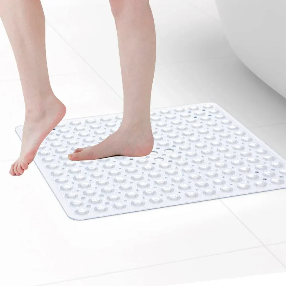 Shower Mat Non-Slip Suction Cups Quick-Drain Holes