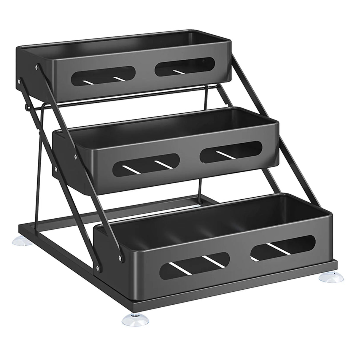 Spice Rack 3-Tier Foldable Powder-Coated Metal