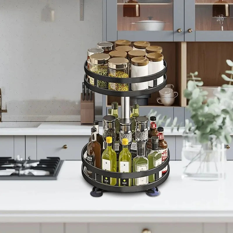 Spice Rack 360° Rotating Non-Slip Base