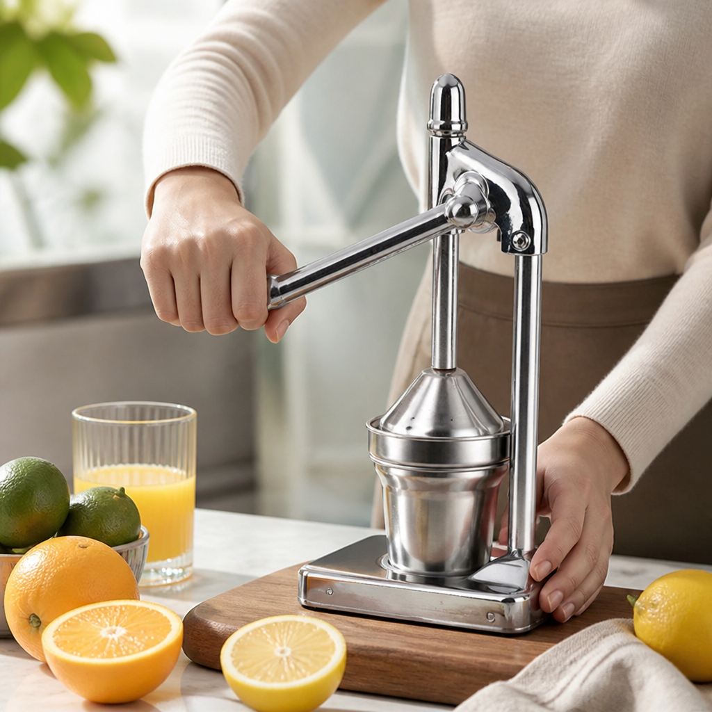 Stainless Steel Manual Lever Press Citrus Juicer