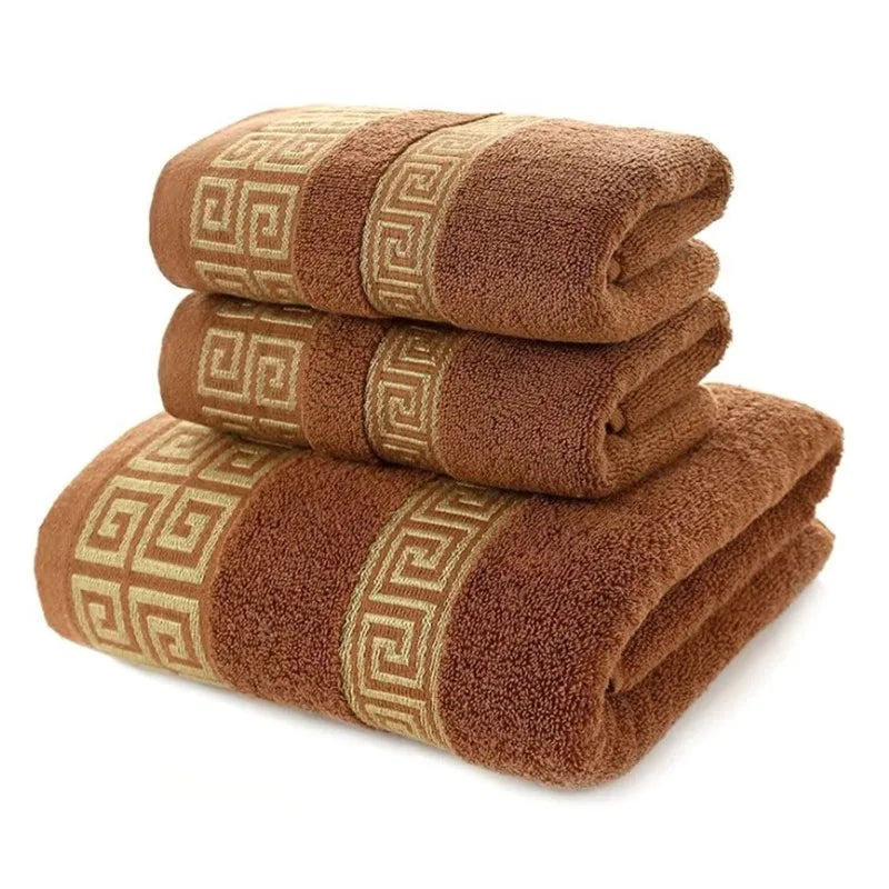 Towel Set 3-Piece 100% Combed Cotton Soft & Absorbent