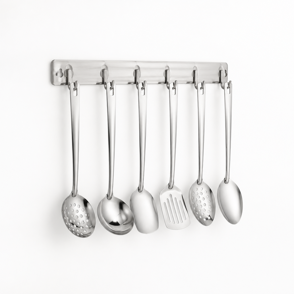Utensil Set Stainless Steel Heat-Resistant Ergonomic Handles