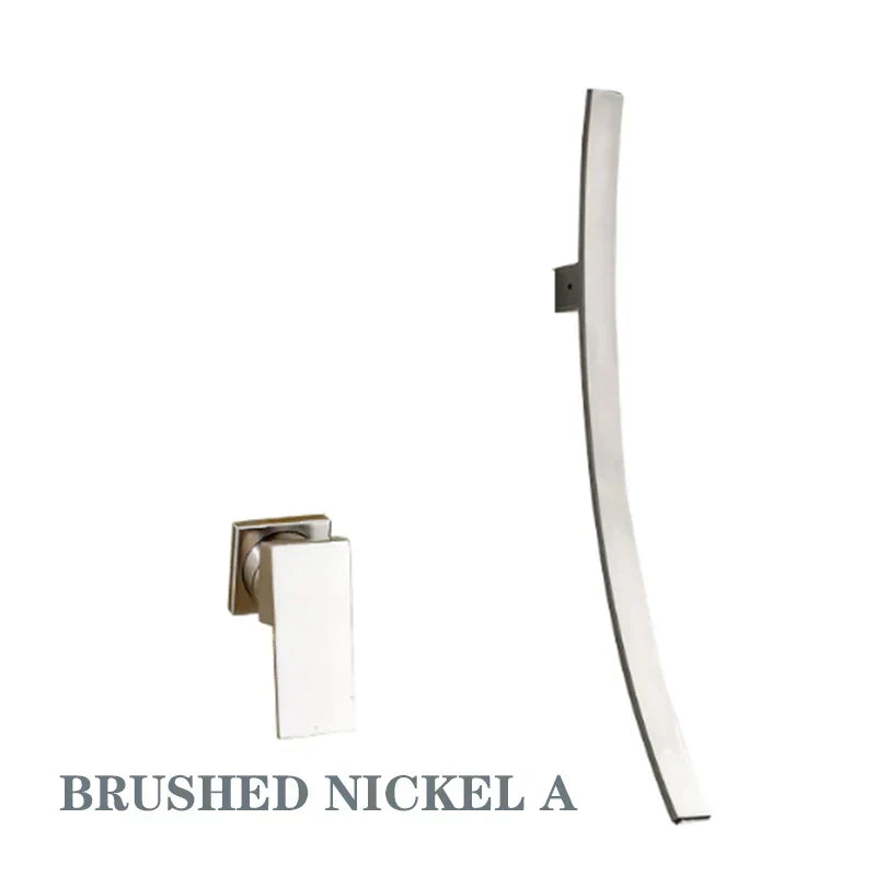 Wall-Mount Bathroom Faucet Single-Lever Ceramic Disc Valve