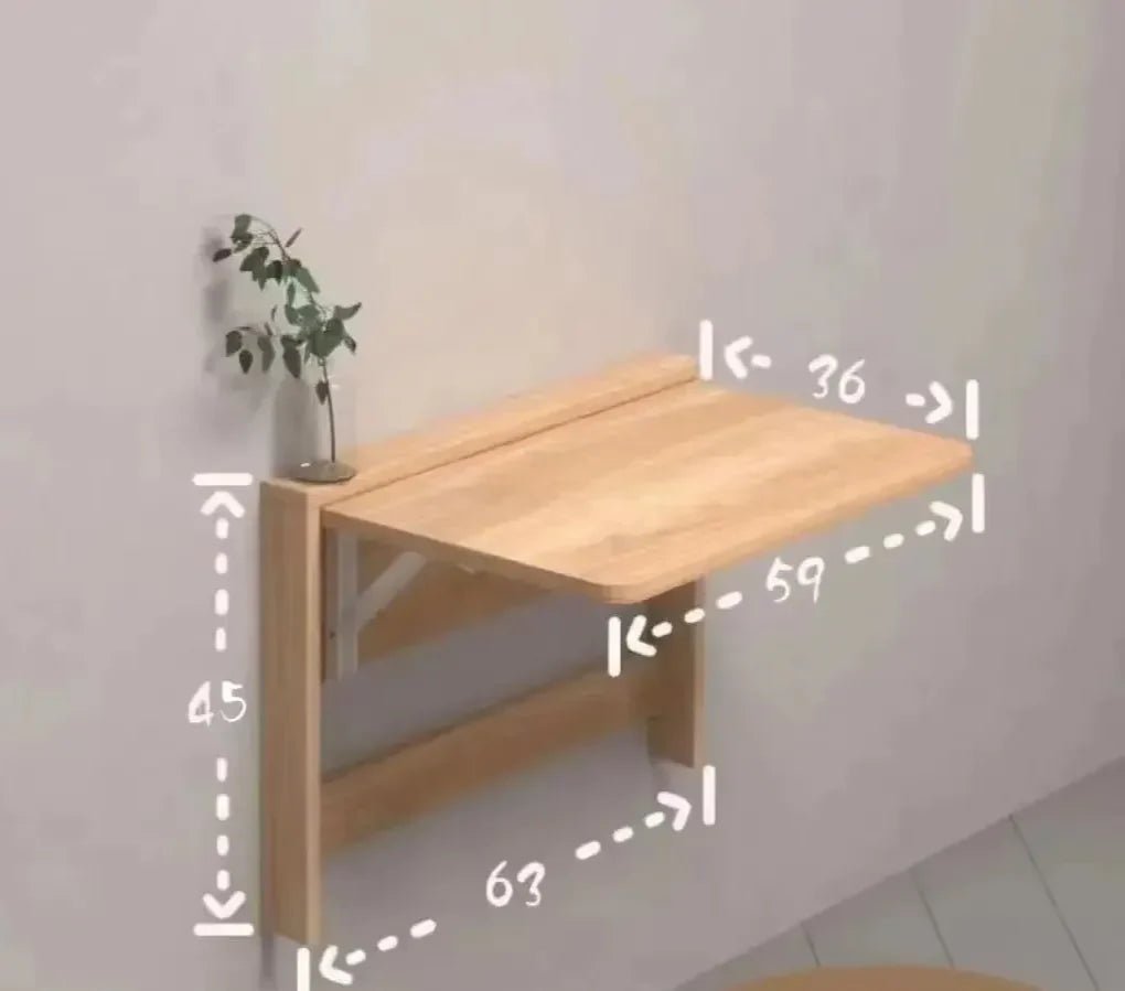 Wall-Mounted Foldable Desk Ultra-Slim Space-Saving Metal Frame