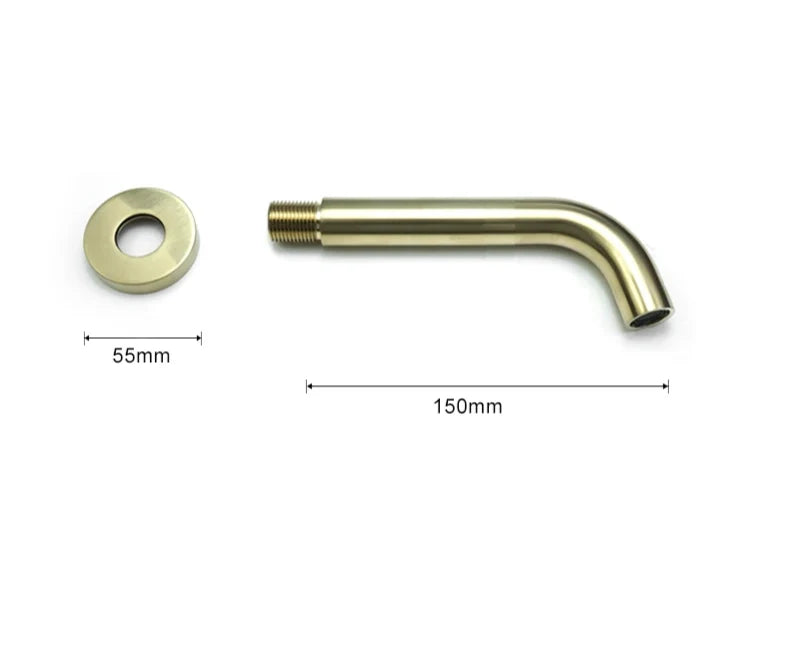 Wall-Mounted Sink Spout Solid Brass Concealed Installation Multiple Lengths