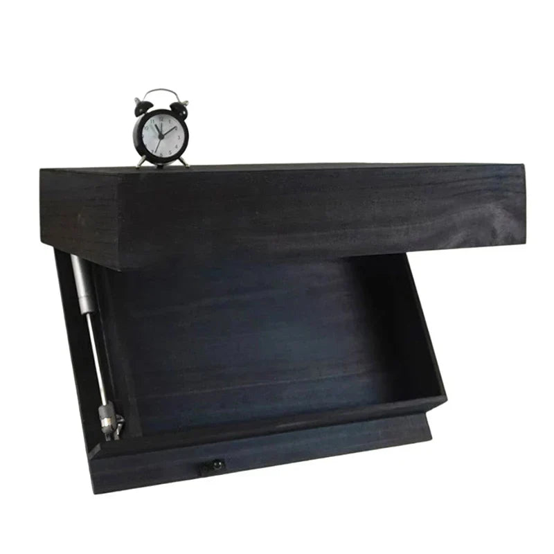 Wall Shelf Floating Wood Hidden Compartment