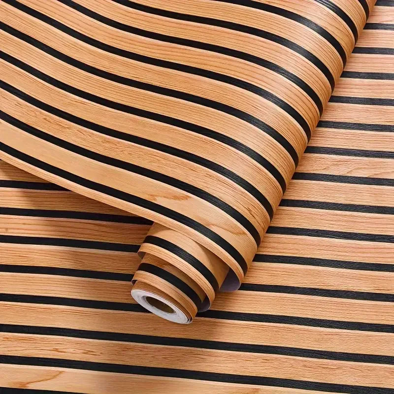 Wallpaper Peel And Stick Realistic Wood Grain Waterproof