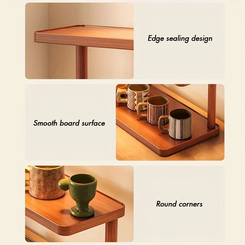 2-Tier Shelf Bamboo Countertop Organizer