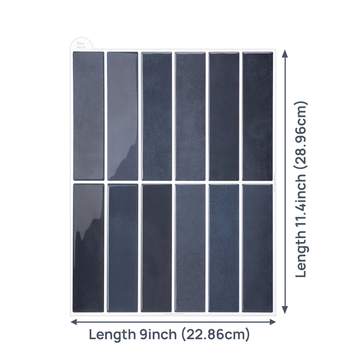 3D Wall Tile Stickers Peel-And-Stick Glossy Waterproof & Heat-Resistant