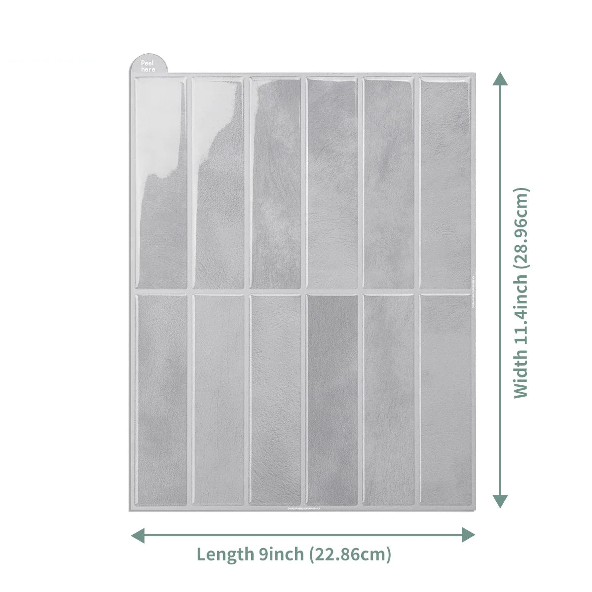 3D Wall Tile Stickers Peel-And-Stick Glossy Waterproof & Heat-Resistant