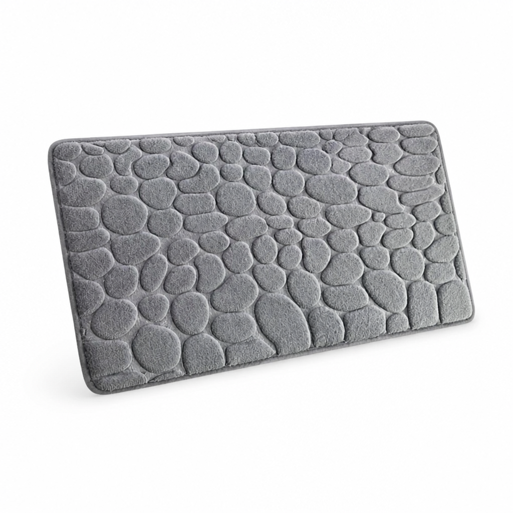 Absorbent Microfiber Bath Mat With Non-Slip Backing