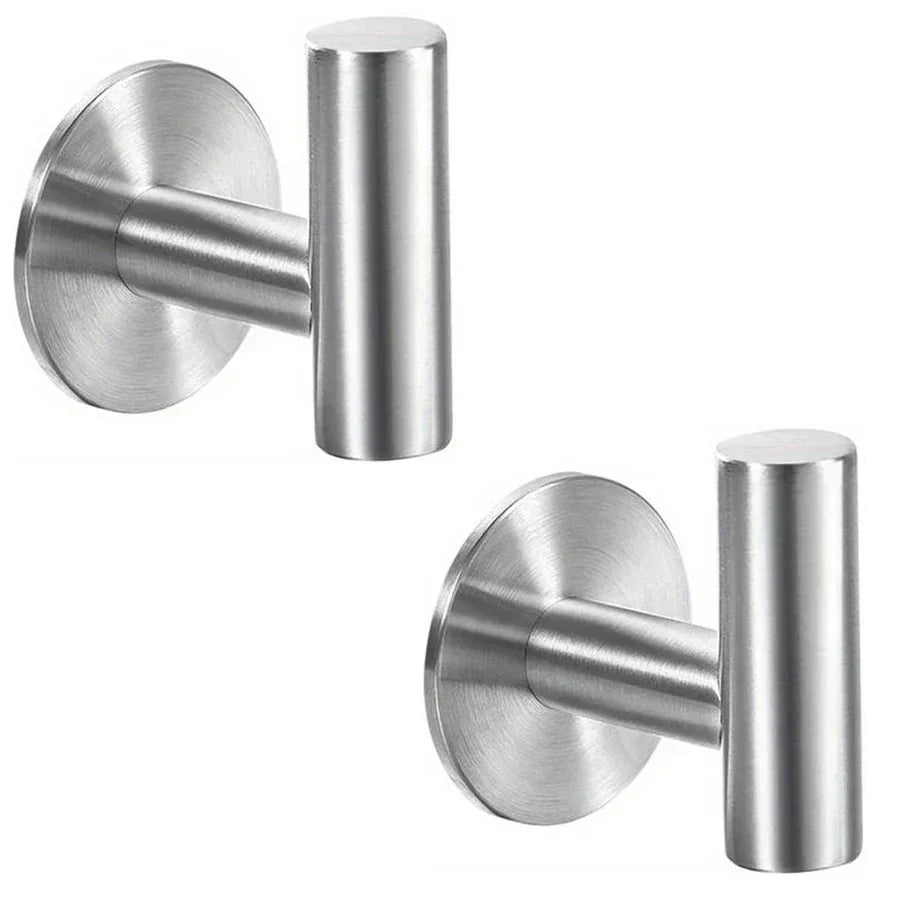 Adhesive Wall Hooks Stainless Steel No Drill