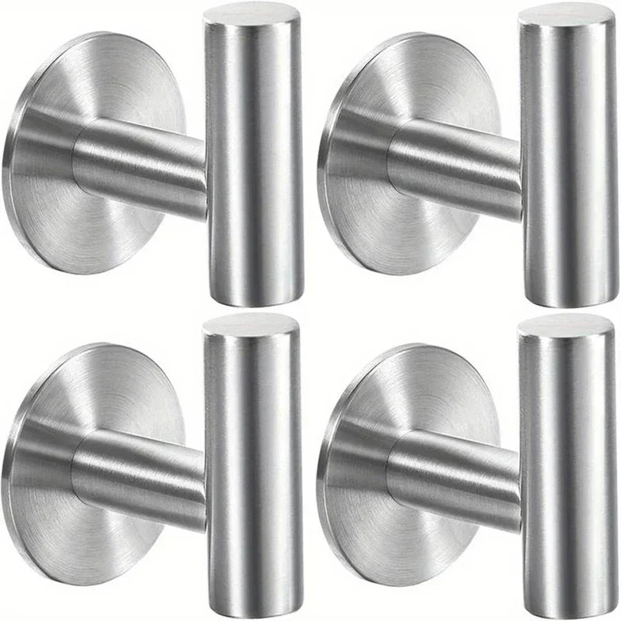 Adhesive Wall Hooks Stainless Steel No Drill