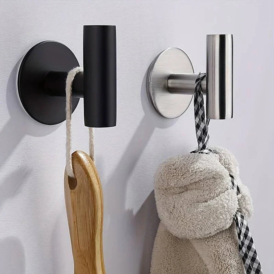 Adhesive Wall Hooks Stainless Steel No Drill
