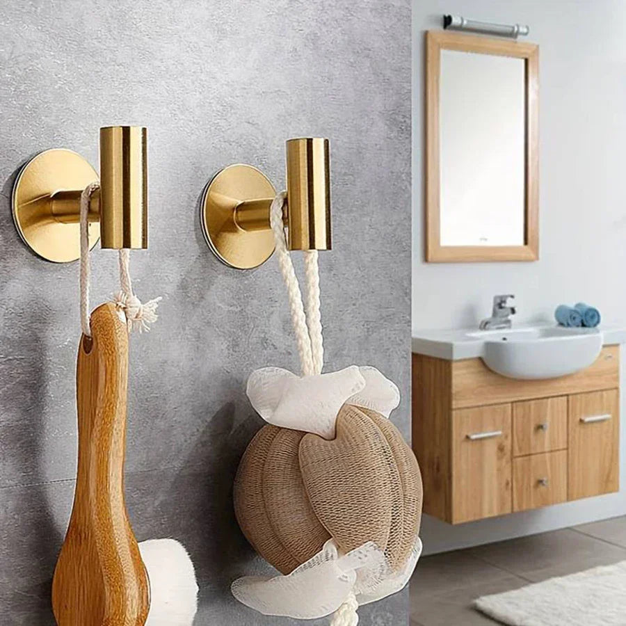 Adhesive Wall Hooks Stainless Steel No Drill