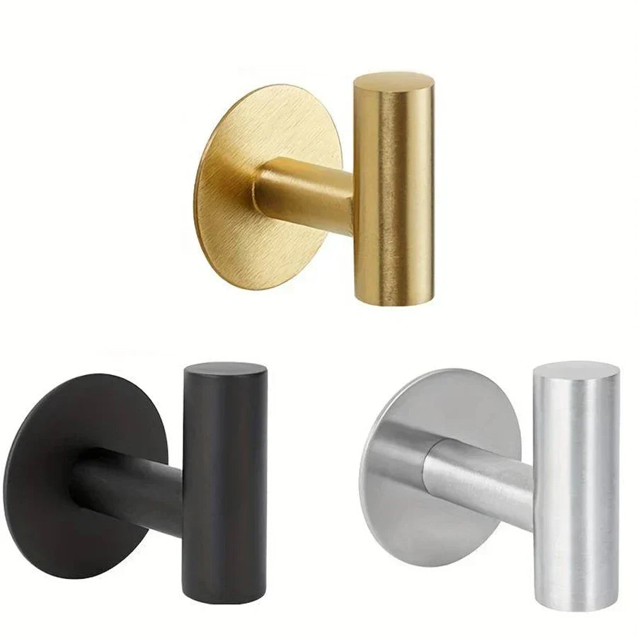 Adhesive Wall Hooks Stainless Steel No Drill