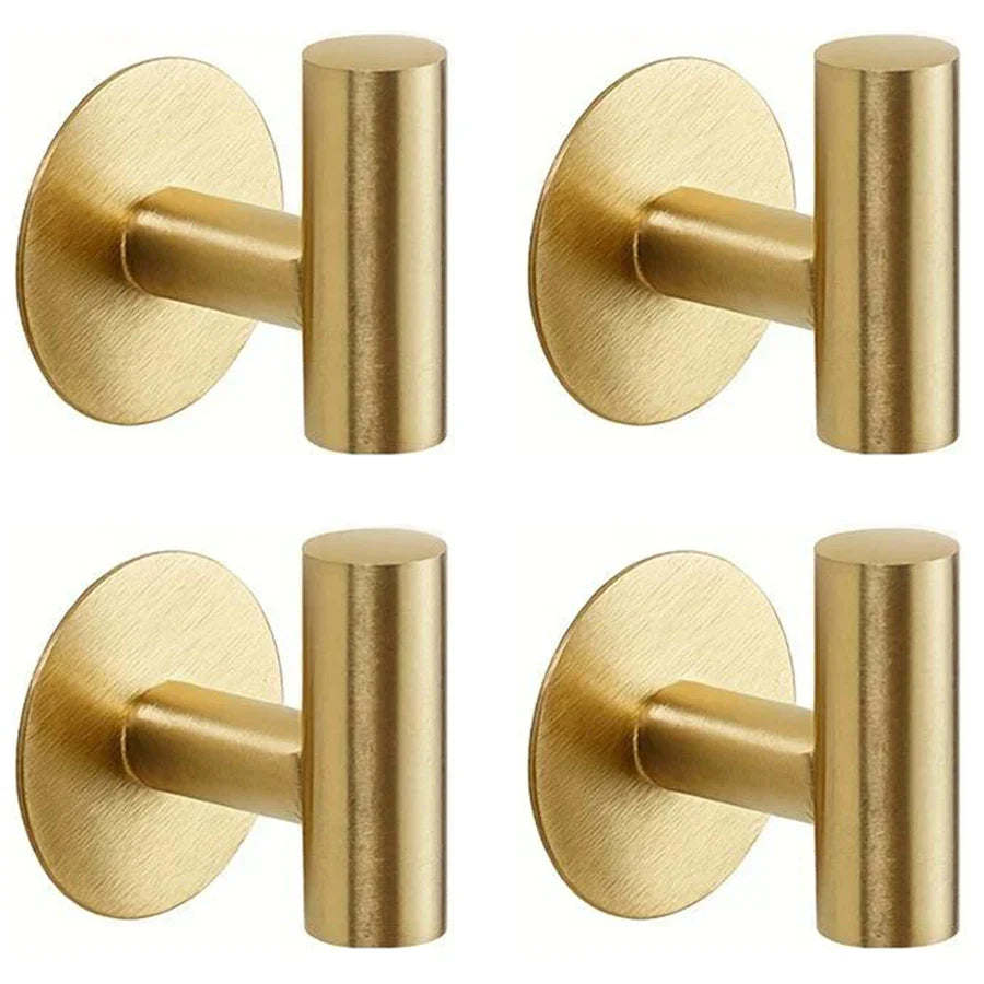 Adhesive Wall Hooks Stainless Steel No Drill