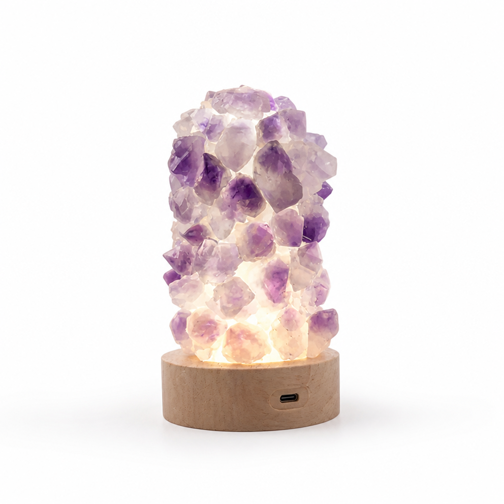Amethyst Stone Accent Usb-Powered Led Ambient Lamp