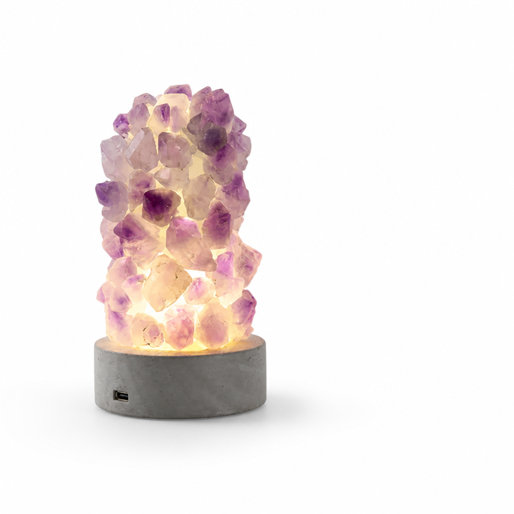 Amethyst Stone Accent Usb-Powered Led Ambient Lamp