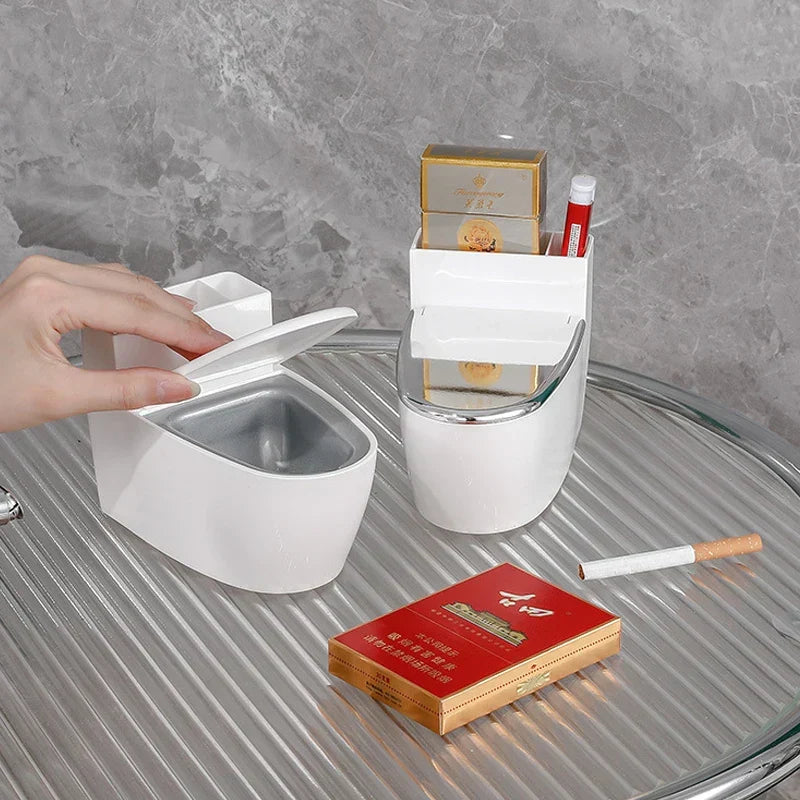 Ashtray Wall-Mounted Lockable Lid Removable & Washable
