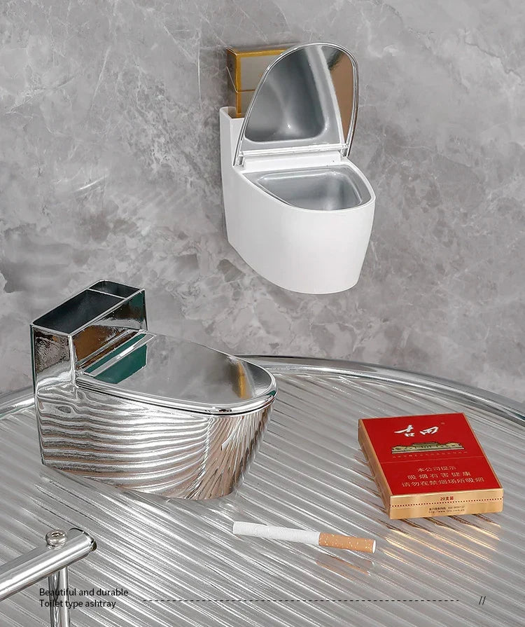 Ashtray Wall-Mounted Lockable Lid Removable & Washable