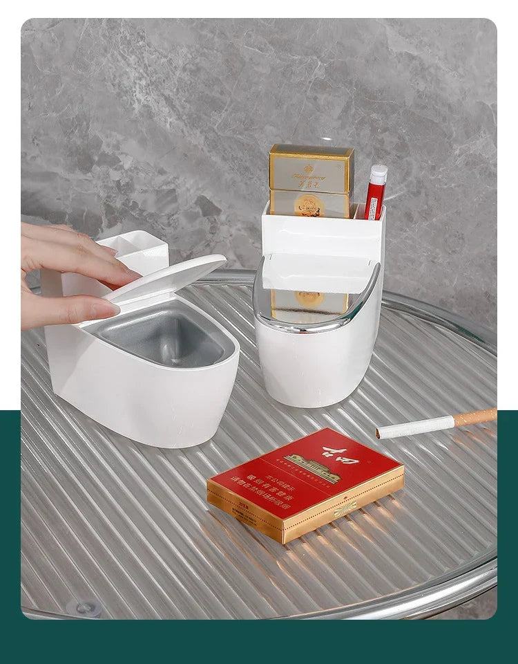 Ashtray Wall-Mounted Lockable Lid Removable & Washable