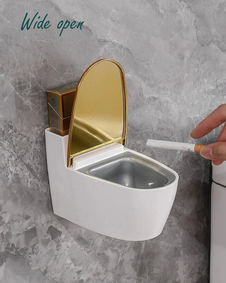 Ashtray Wall-Mounted Lockable Lid Removable & Washable