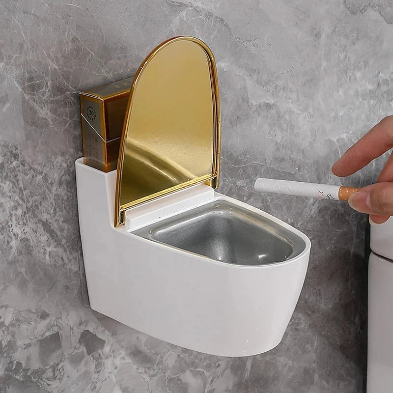 Ashtray Wall-Mounted Lockable Lid Removable & Washable
