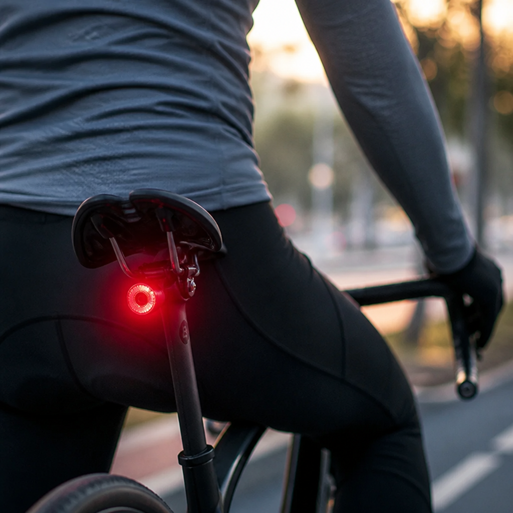 Automatic Brake & Ambient-Light Sensors USB-Rechargeable Bicycle Tail Light