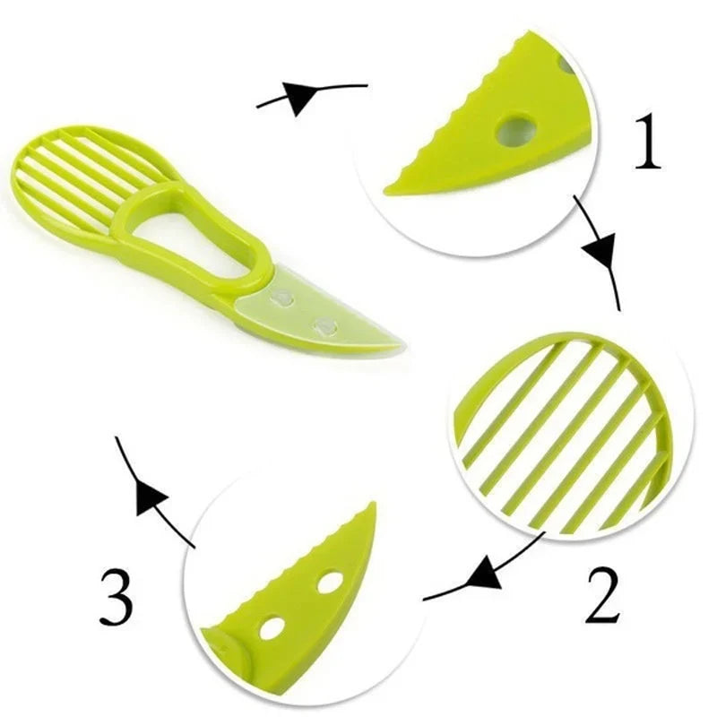 Avocado Slicer 3-In-1 Plastic Blade BPA-Free Dishwasher Safe
