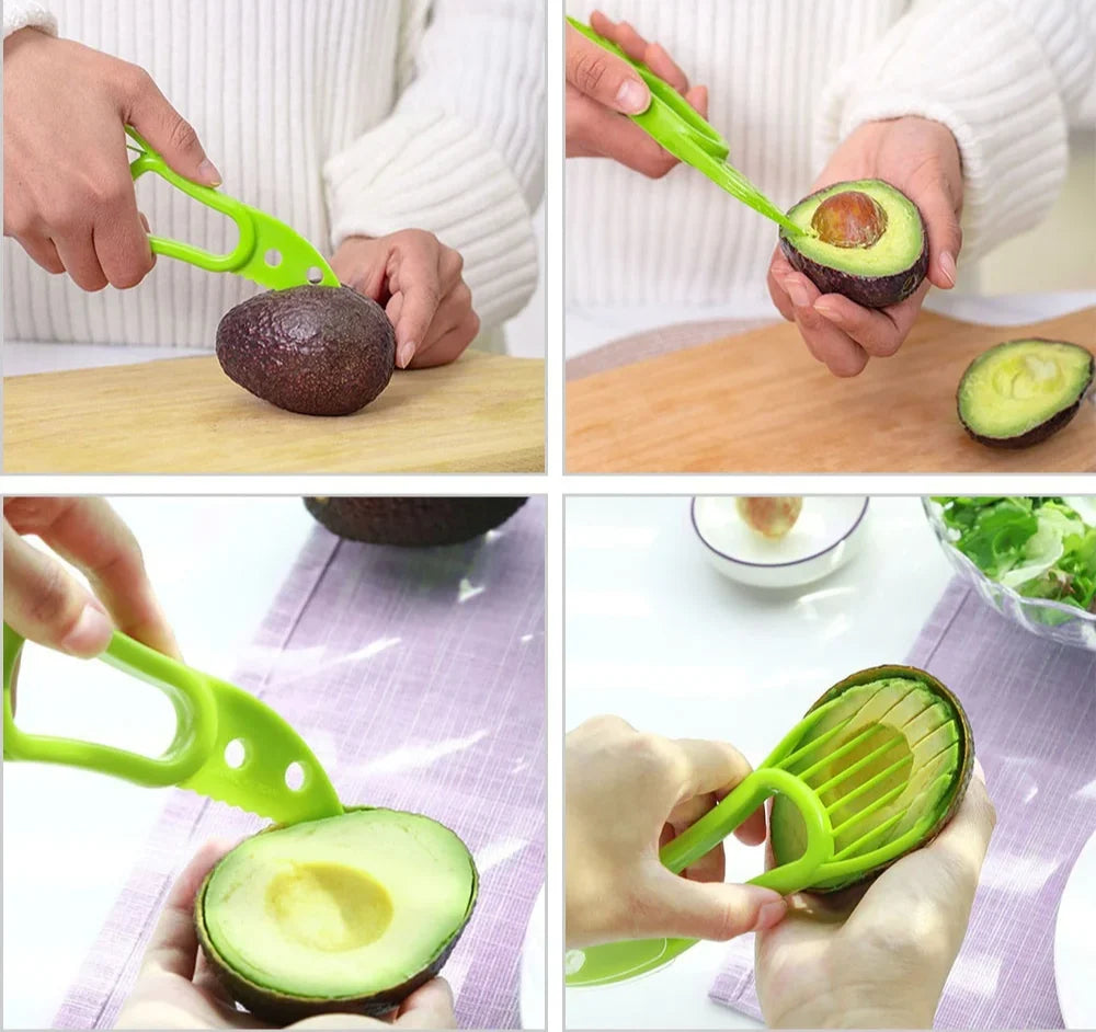 Avocado Slicer 3-In-1 Plastic Blade BPA-Free Dishwasher Safe