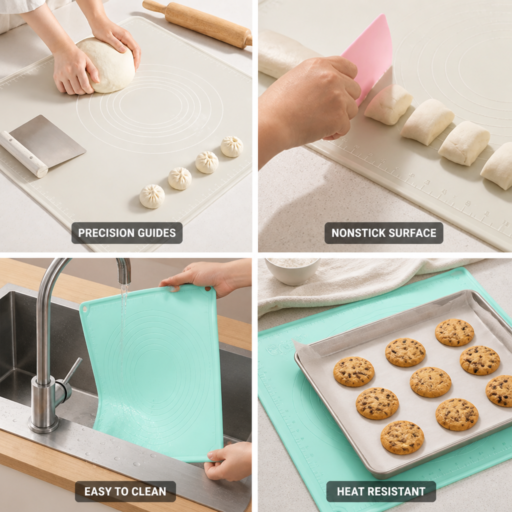 Baking Mat Food-Grade Silicone Nonstick Measurement Guides